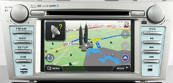 Toytoa Camry DVD Player with PowerMap GPS - 3D Building View