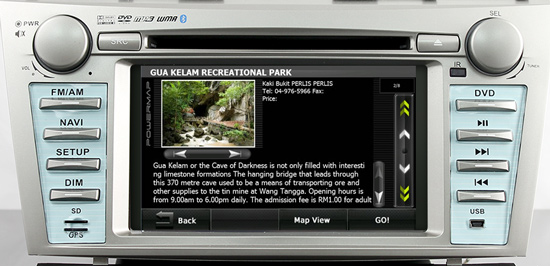Toytoa Camry DVD Player with PowerMap GPS - Travel Guide