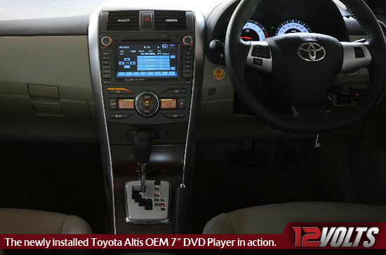 10.5G Toyota Altis Head Unit Shot