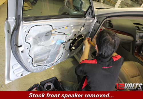 Camry Audio System Installation- Stock front speaker removed