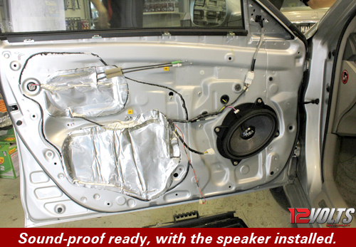 Camry Audio System Installation- Sound-proof ready with the speaker installed