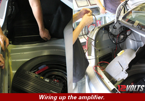 Camry Audio System Installation- Wiring up the amplifier.
