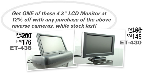 4.3 inch LCD Monitor for Reverse Camera Promotion