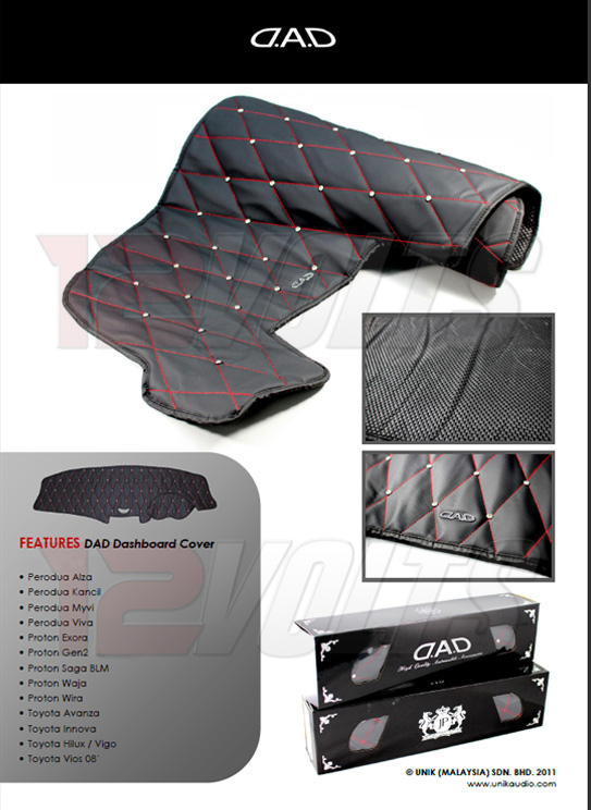 VIP Style DAD Dashboard Cover for Honda, Perodua, Proton and Toyota cars