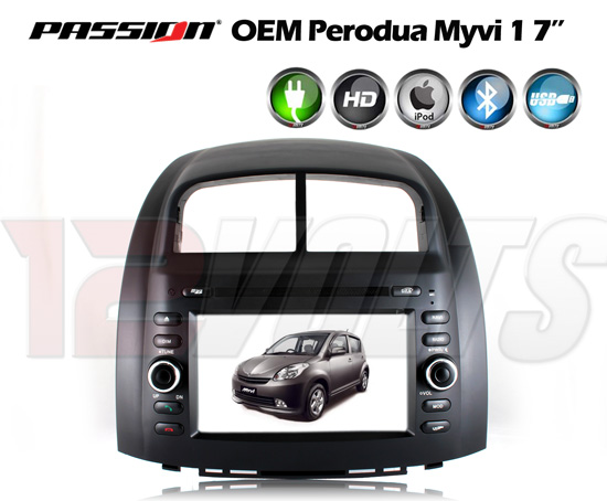 Perodua Myvi Touch Screen DVD Player with Bluetooth, USB and SD capabilities