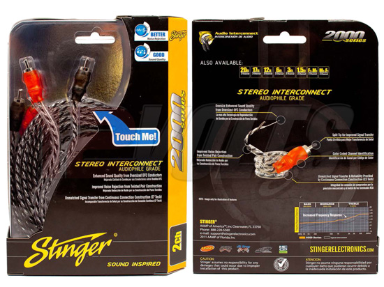 Stinger 2000 Series Stereo RCA Interconnect Cable Car Audio Wiring Sound System