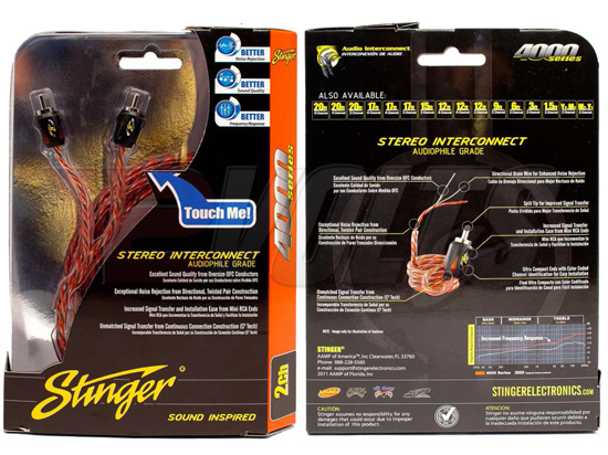 Stinger 4000 Series Stereo RCA Interconnect Cable Car Audio Wiring Sound System