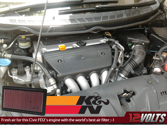 K&N Air Filter Installation for Faizal's Honda CIVIC FD2