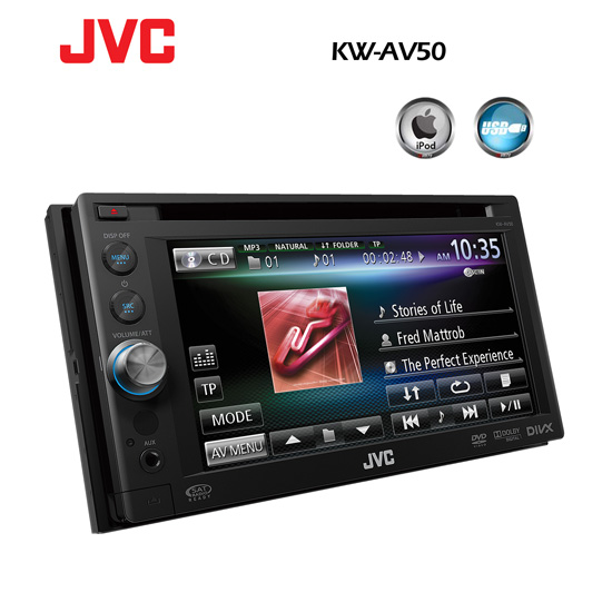 JVC In-Dash DVD/CD/USB Receiver with 6.1-inch WVGA Detachable Touch Panel Monitor