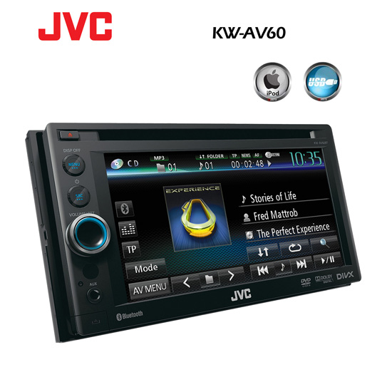 JVC DVD/CD/USB Receiver with 6.1-inch WVGA Touch Panel Monitor with Steering Control