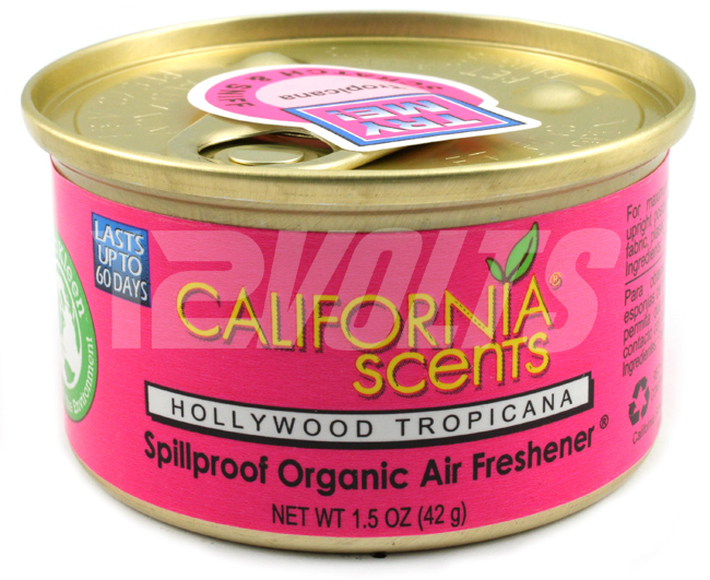 California Scents Organic Spill Proof Air Freshener - Hollywood Tropicana, Purchase Online, Ship Worldwide