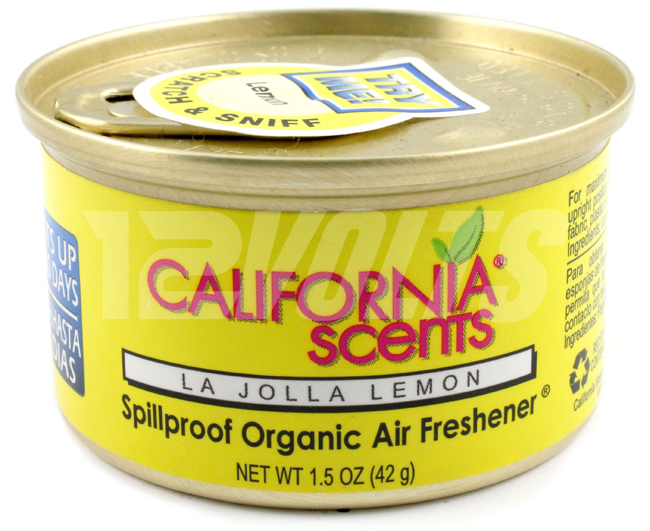California Scents Organic Spill Proof Air Freshener - La Jolla Lemon