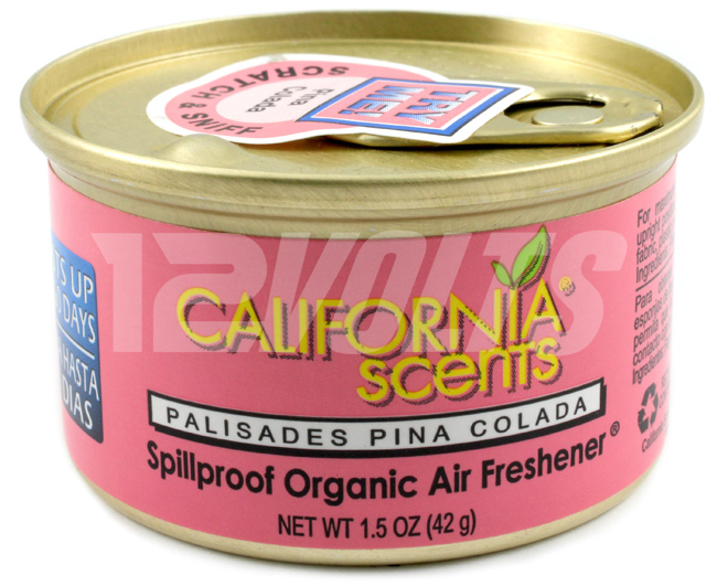 California Scents Organic Spill Proof Air Freshener - Palisades Pina Colada, Purchase Online, Ship Worldwide