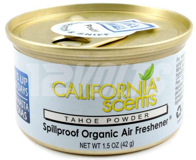 California Scents Organic Spill Proof Air Freshener - Tahoe Powder, Purchase Online, Ship Worldwide