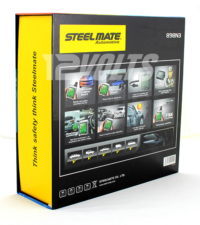 STEEL MATE 898N3 2-way Car Alarm System with Remote Engine Start