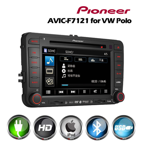 Pioneer AVIC-F7121 Perfect Fit navigation system with 5.1-channel AV entertainment for Volkswagen Polo