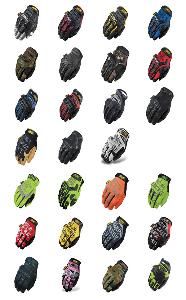 Mechanix Gloves Varieties at fasmoto.com