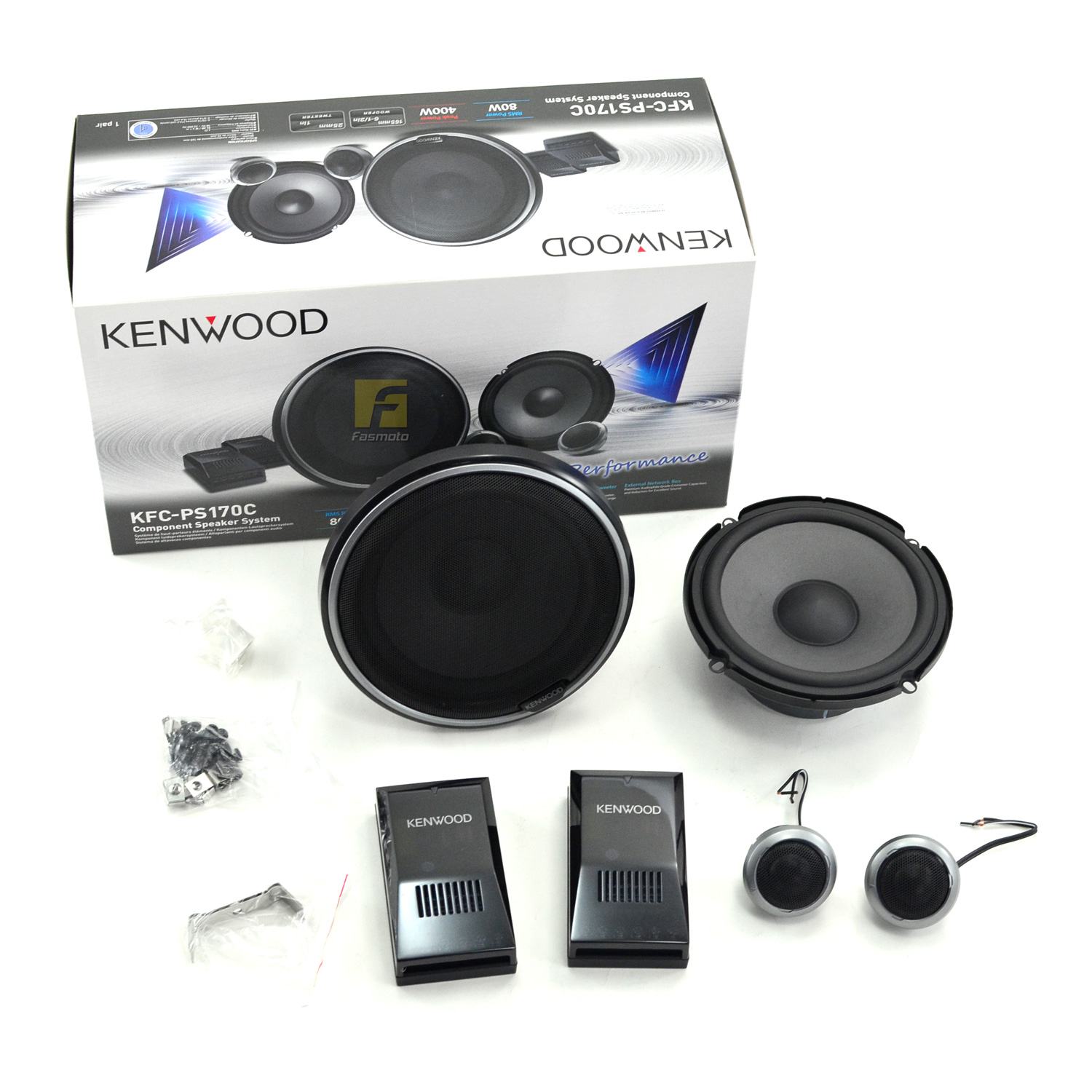 Kenwood KFC-PS170C 6.5" 80W/400W Swivel Tweeter Component Speaker