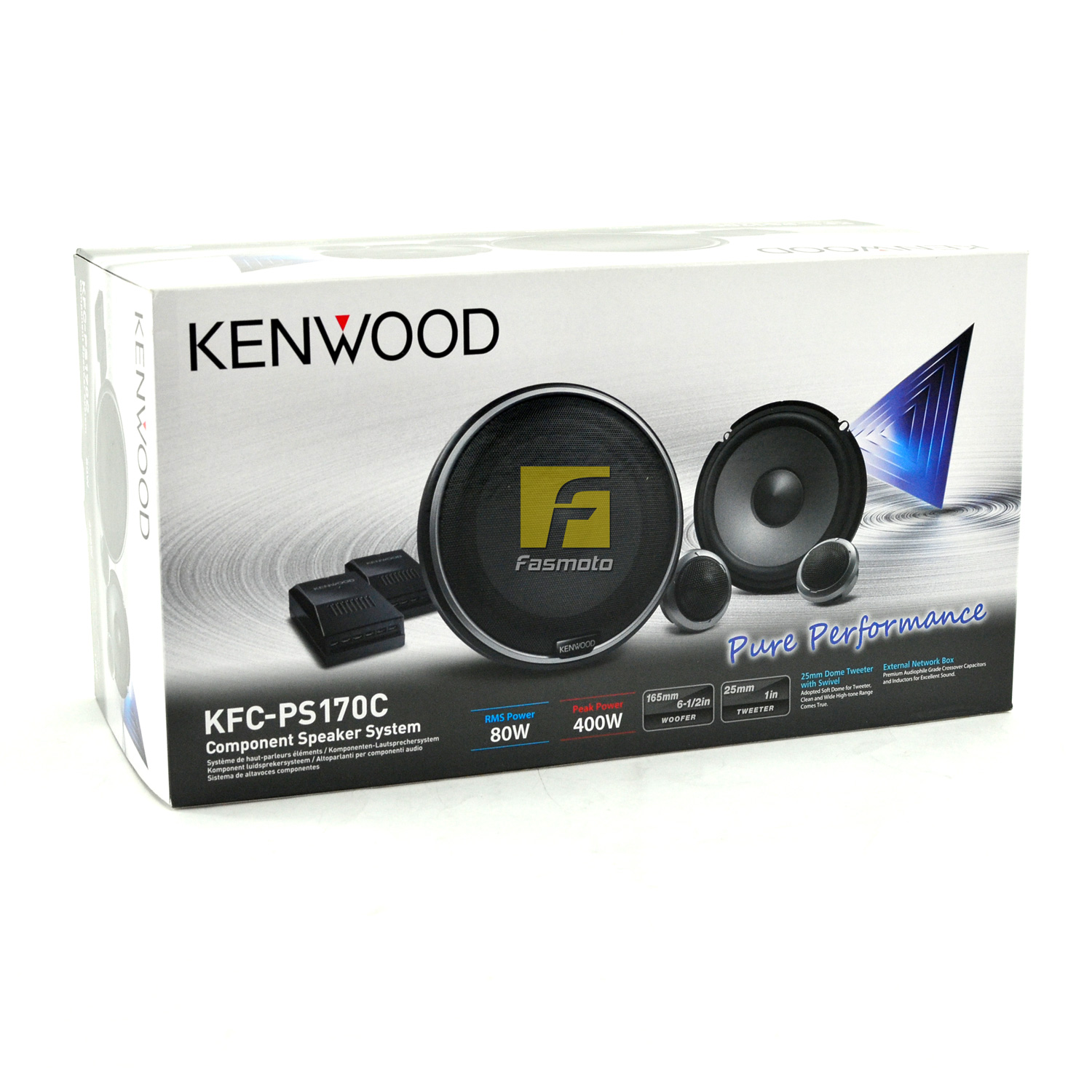 Kenwood KFC-PS170C 6.5" 80W/400W Swivel Tweeter Component Speaker