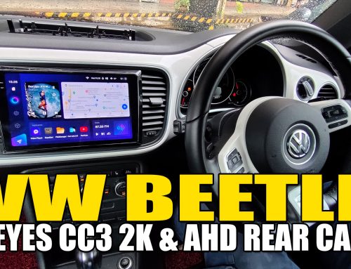 The best Android head unit and reverse camera for the VW Beetle. Teyes CC3 2K and AHD reverse camera