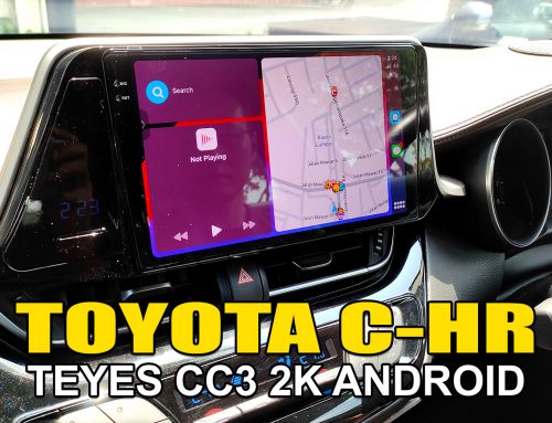 Toyota C-HR Teyes CC3 2K Android head unit installed / Factory Reversing Camera retained