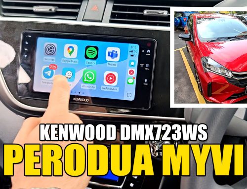 Perodua Myvi G3 with Kenwood DMX723WS 200MM Head Unit Wireless Apple CarPlay Android Auto installed