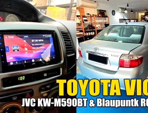 Toyota Vios JVC KW-M590BT head unit and Blaupunkt RC 3.0 Reverse Camera