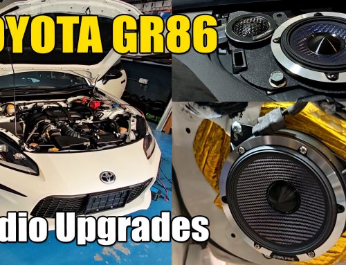 Toyota GR86 Atoto Head Unit, Alpine 3-way speakers, Carrozzeria Active Subwoofer AHD Cameras