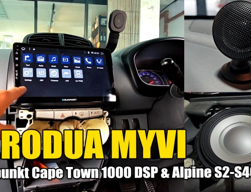 Perodua Myvi 1st Gen Blaupunkt Cape Town 1000 DSP android head unit with Alpine S2-S40C Speakers